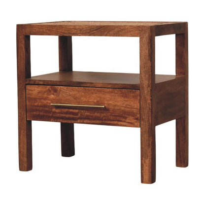Saffron Rattan Top Nightstand 55cm