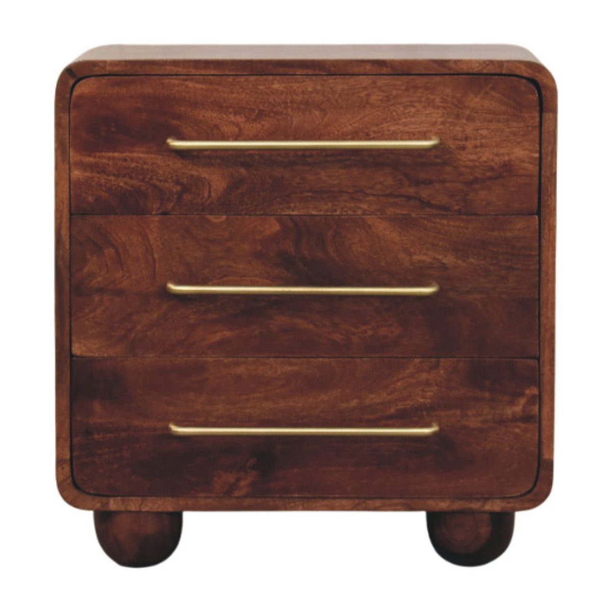 Winewood Rounded 3 Drawer Chest 57cm