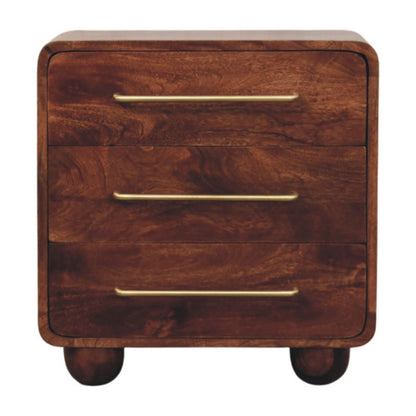 Winewood Rounded 3 Drawer Chest 57cm