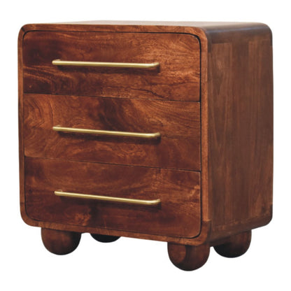 Winewood Rounded 3 Drawer Chest 57cm