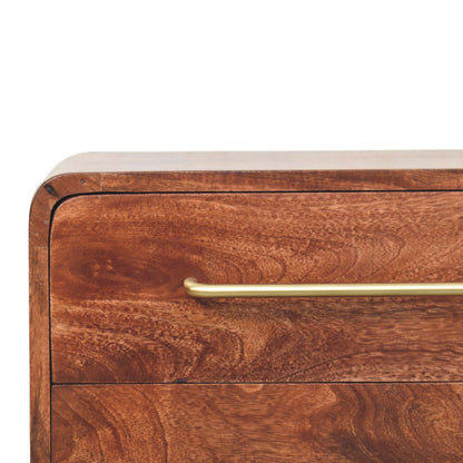 Winewood Rounded 3 Drawer Chest 57cm
