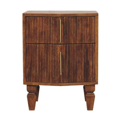 Louvre Fluted Bedside Table 55cm