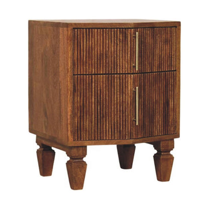 Louvre Fluted Bedside Table 55cm