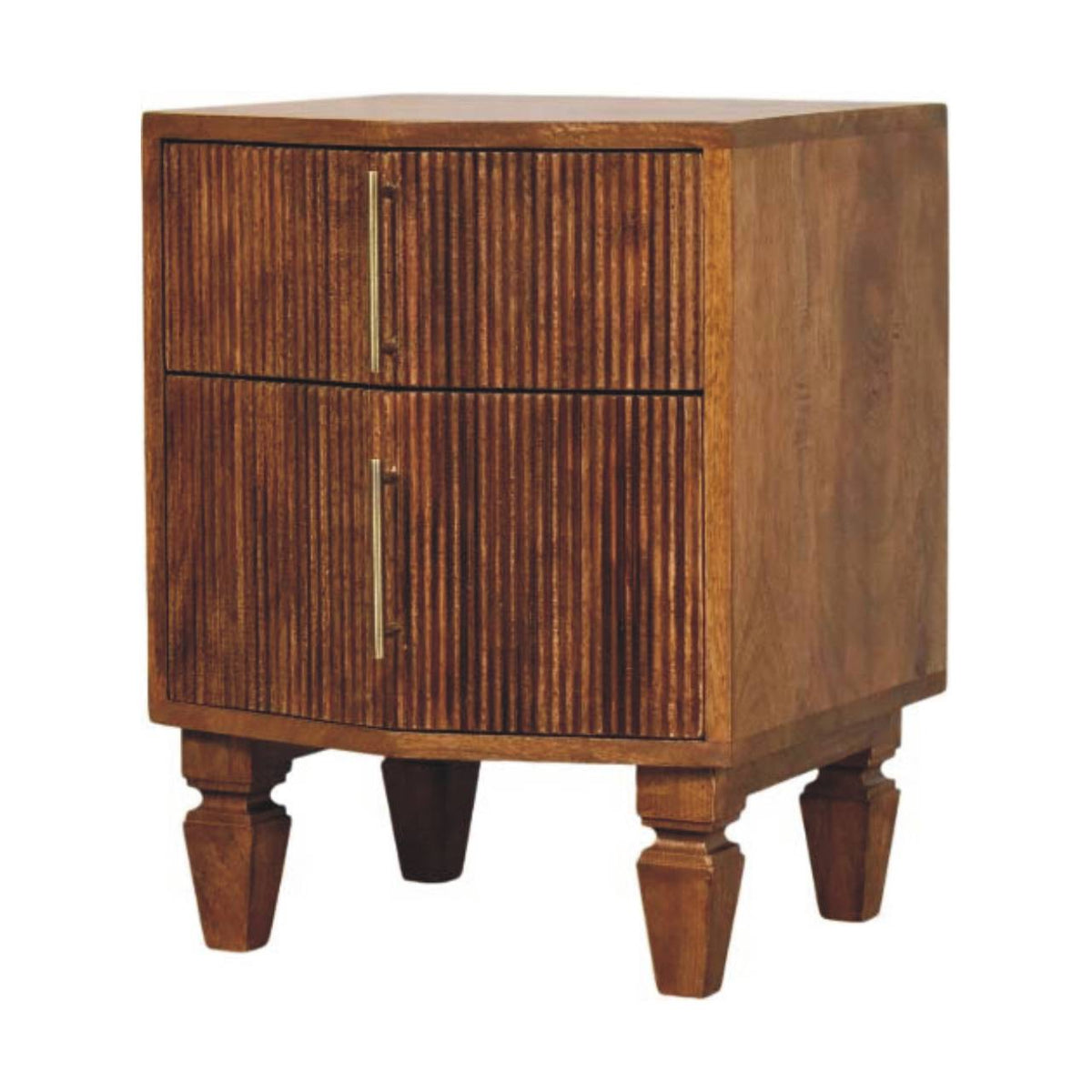 Louvre Fluted Bedside Table 55cm