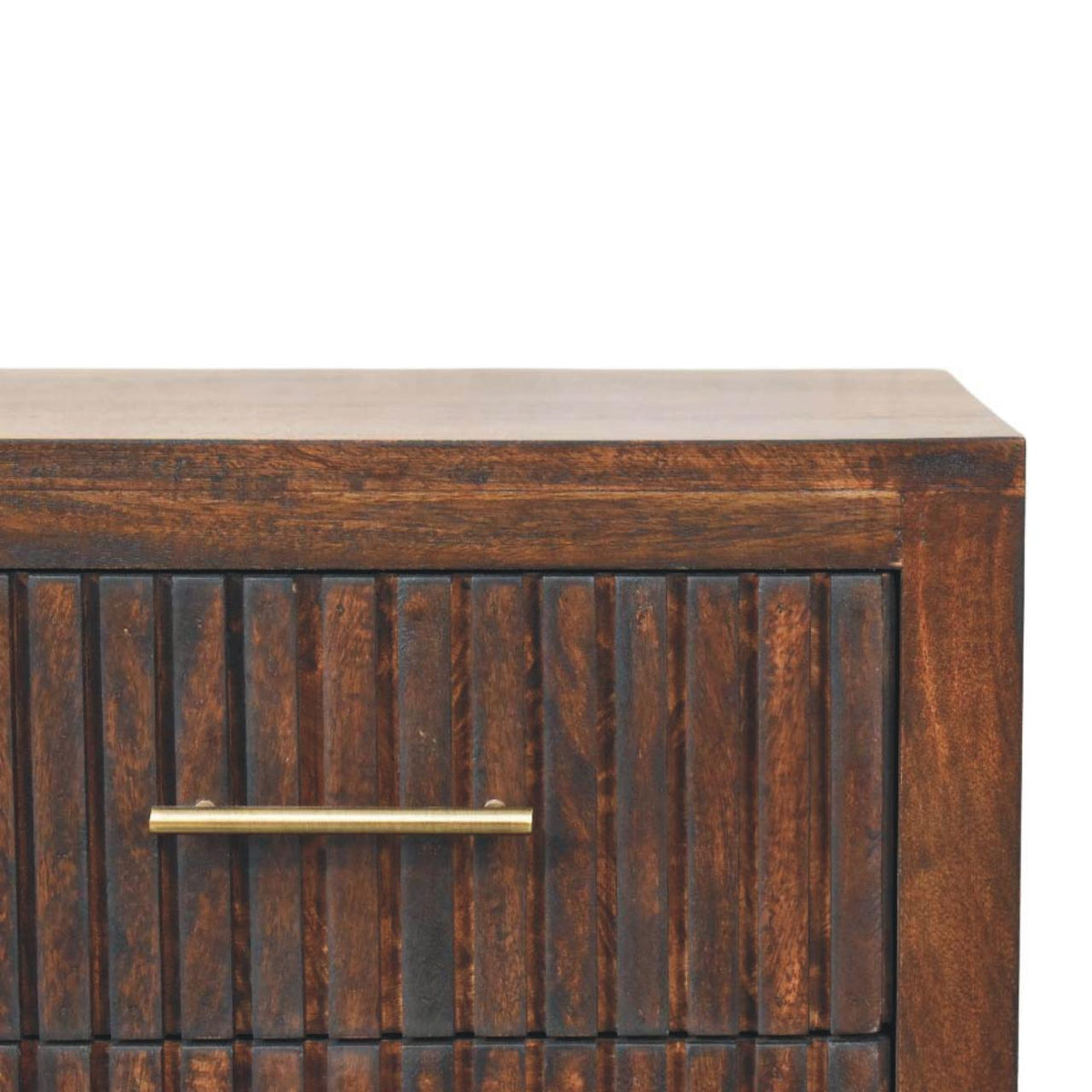 Belmont Fluted 2 Drawer Nightstand 55cm