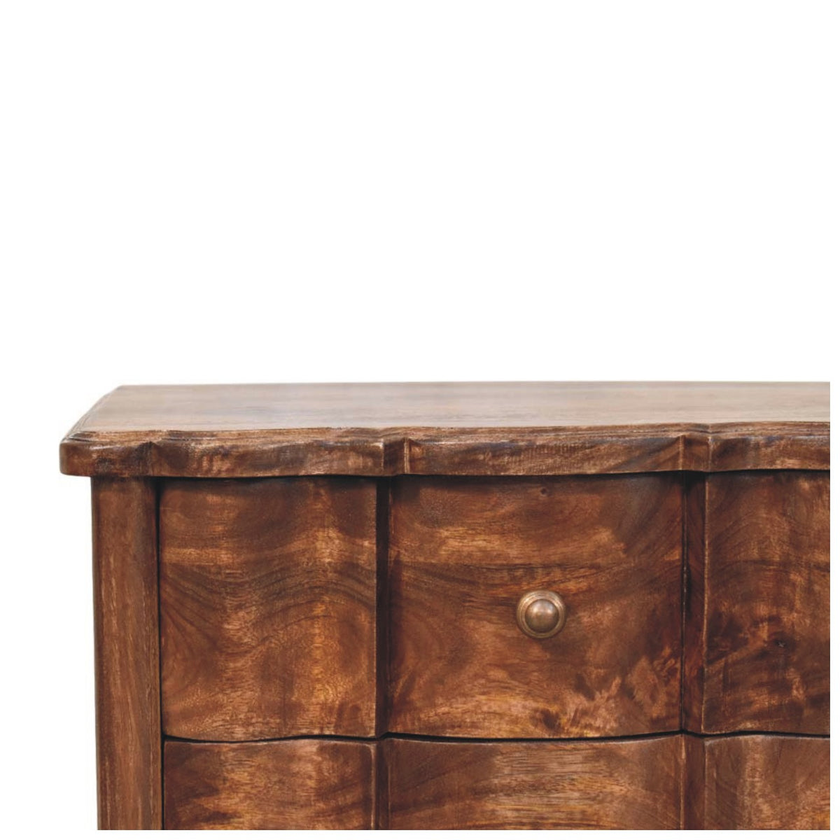 Lume Roasted Almond 3 Drawer Bedside 63cm