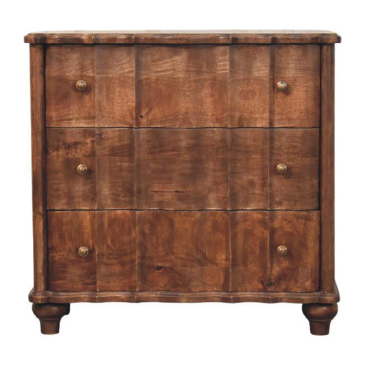 Lume Roasted Almond Panel Chest 85cm
