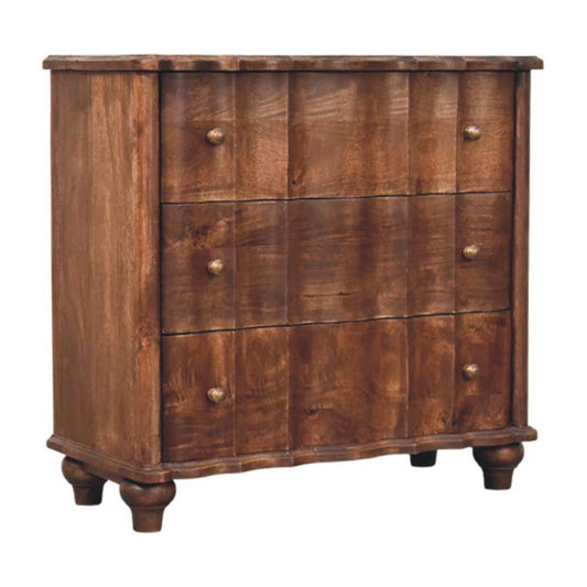 Lume Roasted Almond Panel Chest 85cm