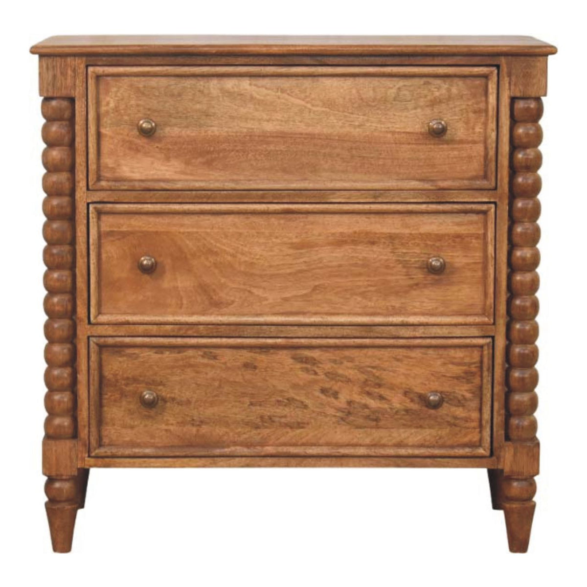 Spindle Amber Oak Chest of Drawers 80cm