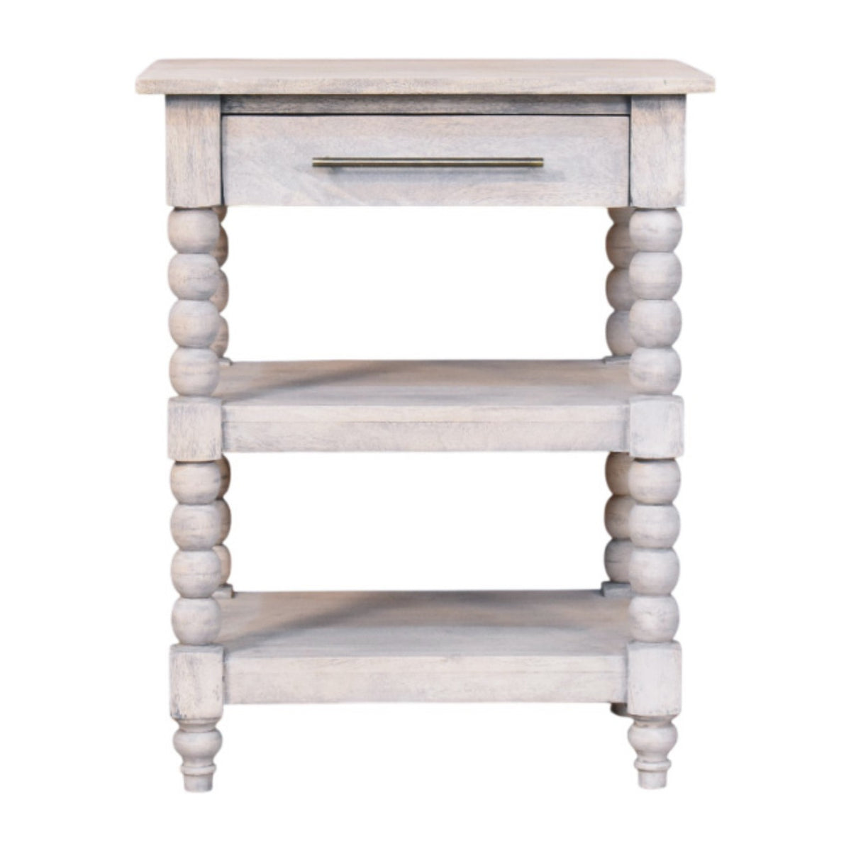 Spindle Acid Wash Side Table 70cm