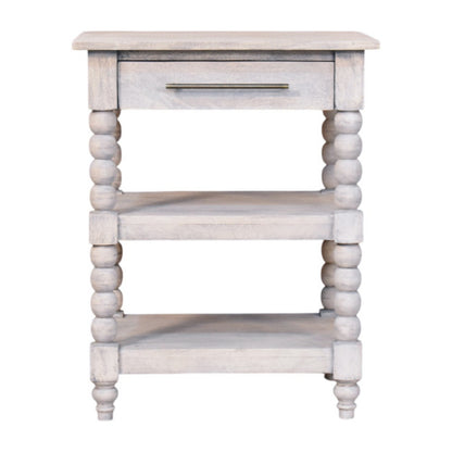 Spindle Acid Wash Side Table 70cm