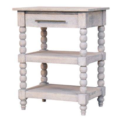 Spindle Acid Wash Side Table 70cm