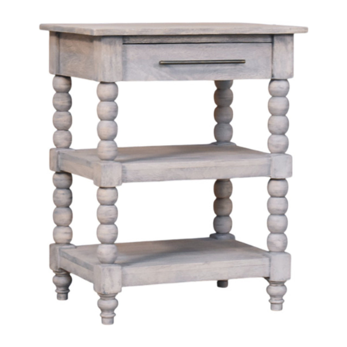 Spindle Acid Wash Side Table 70cm