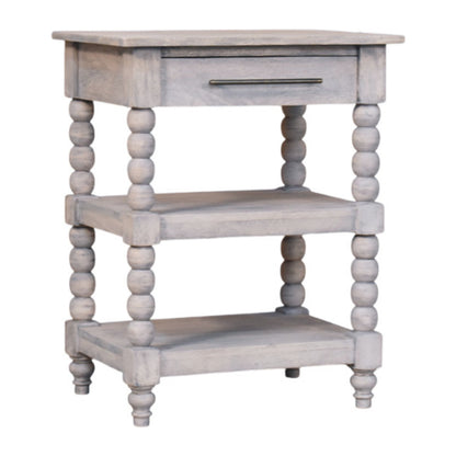 Spindle Acid Wash Side Table 70cm