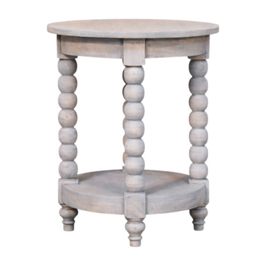 Spindle Washed Round Side Table 55cm