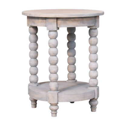 Spindle Washed Round Side Table 55cm