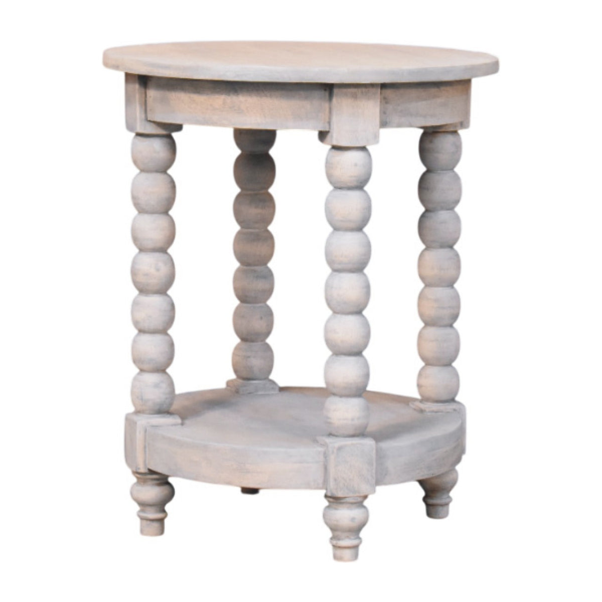 Spindle Washed Round Side Table 55cm