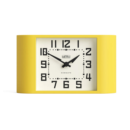 Newgate Mini Metro Mantel Clock-Yellow