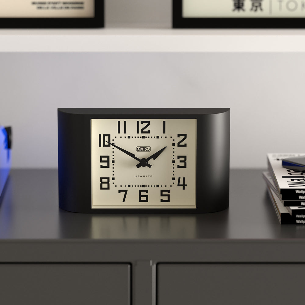 Newgate Mini Metro Mantel Clock-Black