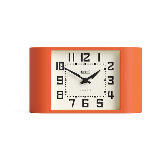 Newgate Mini Metro Mantel Clock-Pumpkin Orange