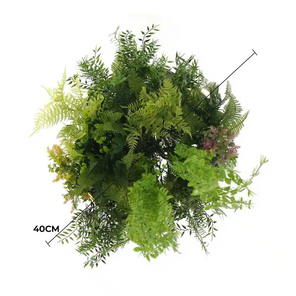 Premium Hanging Artificial Plant Arrangement with Gold Frame 40cm (Limited Edition) - Image 2