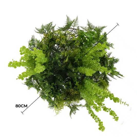 Imitation Gold Artificial Hanging Green Wall Disc 80cm (Limited Edition) UV Resistant Foliage - Image 2