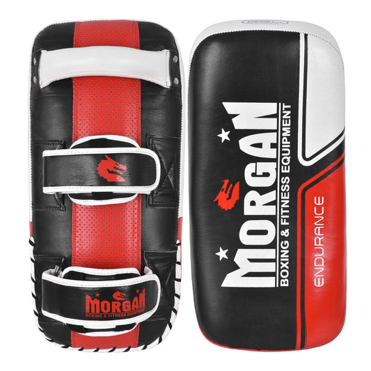 Morgan Endurance Gel Leather Curved Thai Pads (Pair)