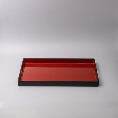 Tray Rectangular 42cm Red Inner Black Lacquerware - Image 4