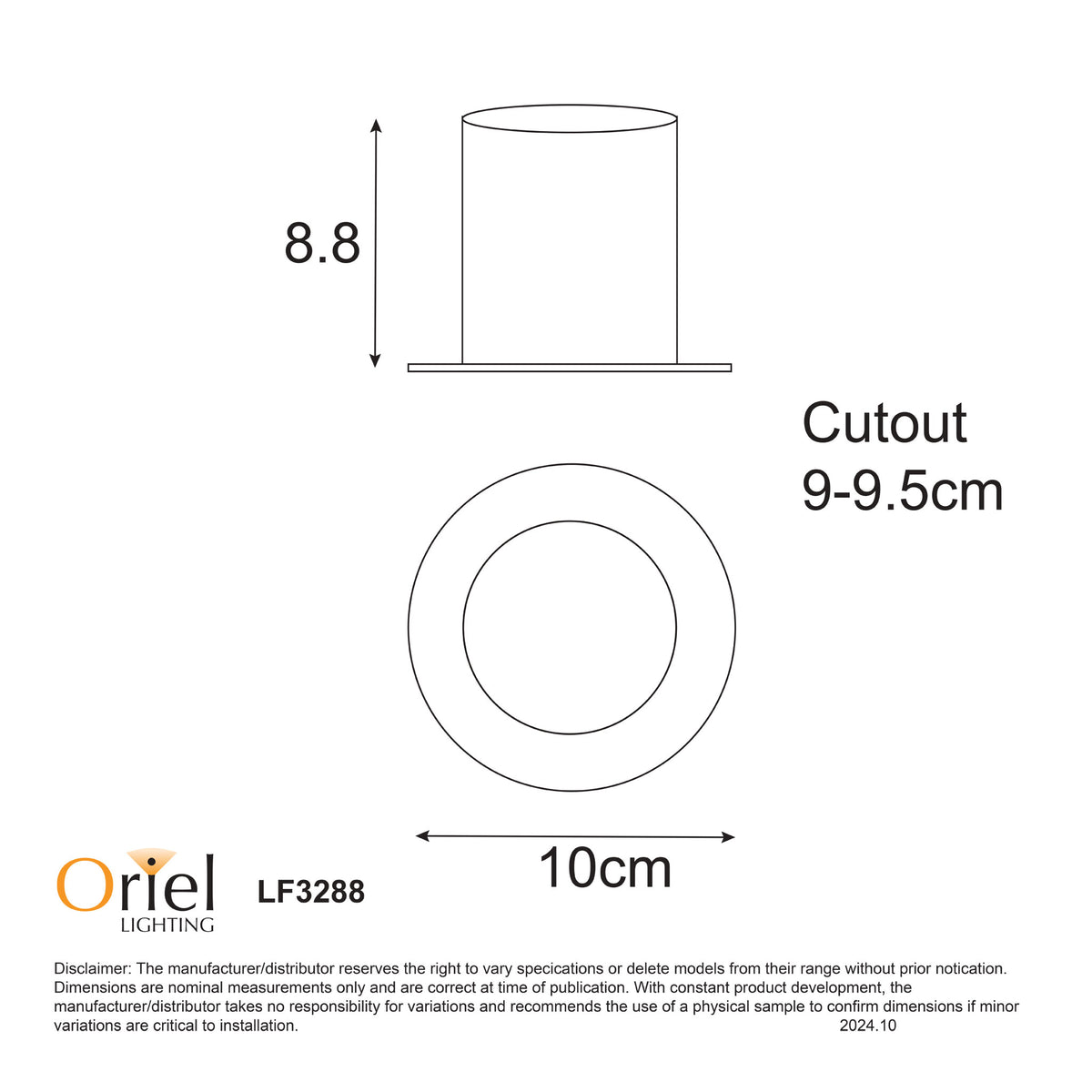 Tricolour Gimbal LED Recessed - Focus.8 White