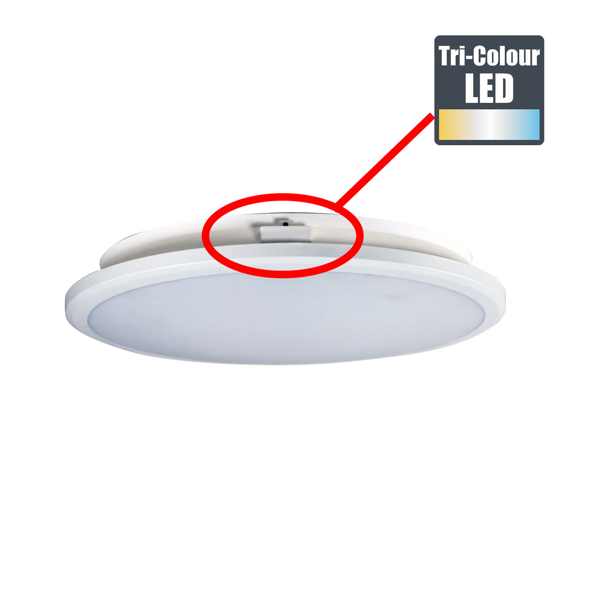 Tricolour LED Ceiling Light - Omar.30 White