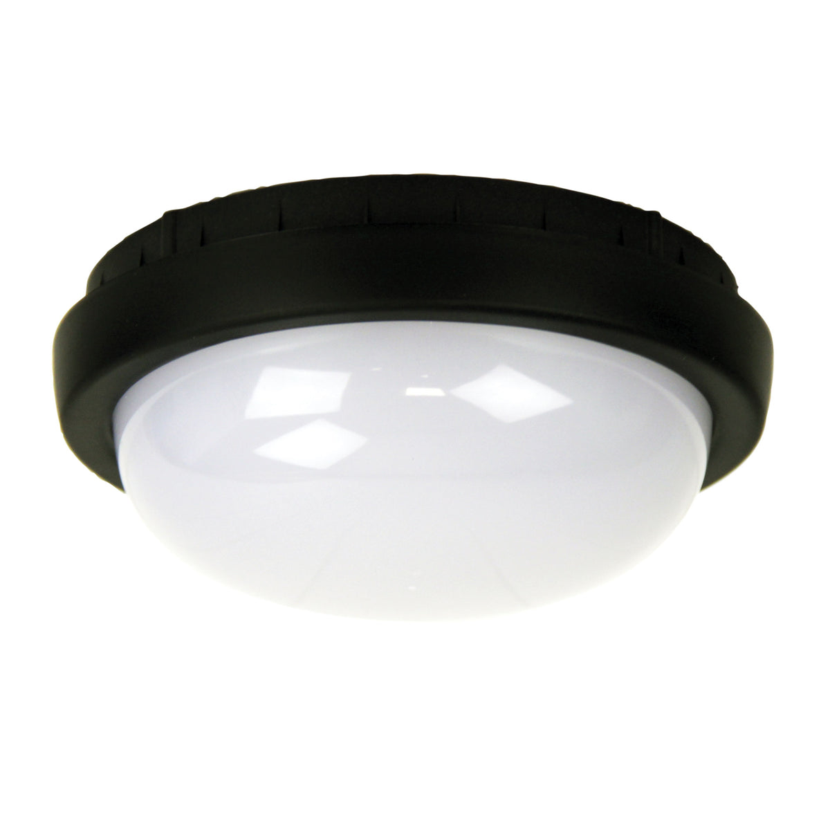8W LED IP54 Double Insulated Bunker - Ossen Black