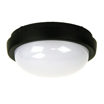 8W LED IP54 Double Insulated Bunker - Ossen Black