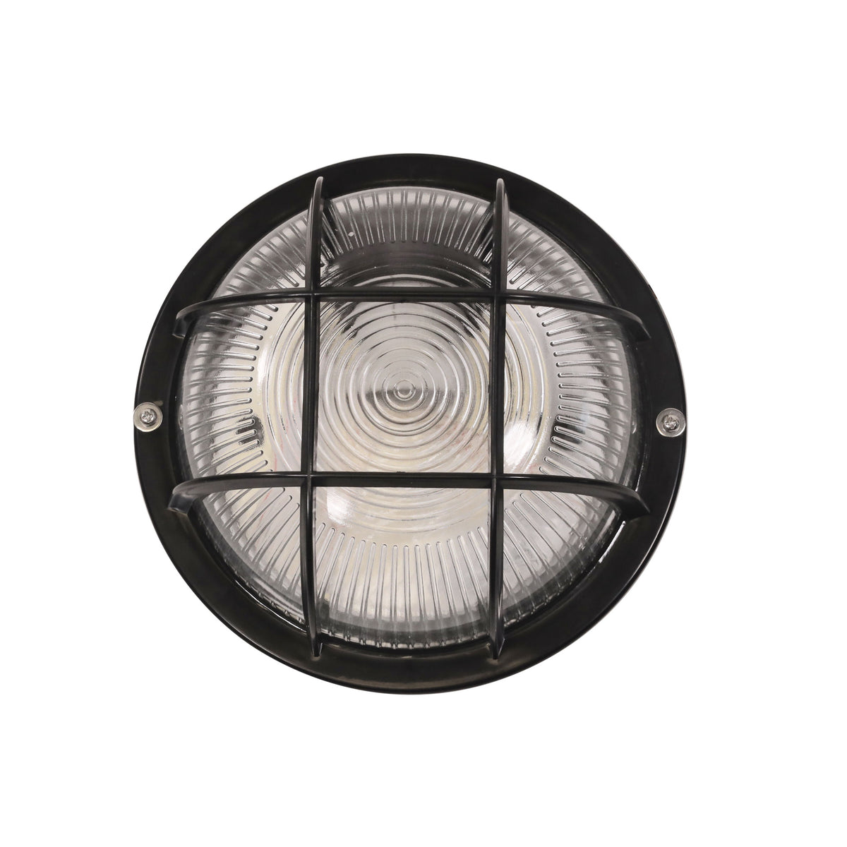 E27 IP54 Outdoor Bunker Acrylic and Glass - Rund Black