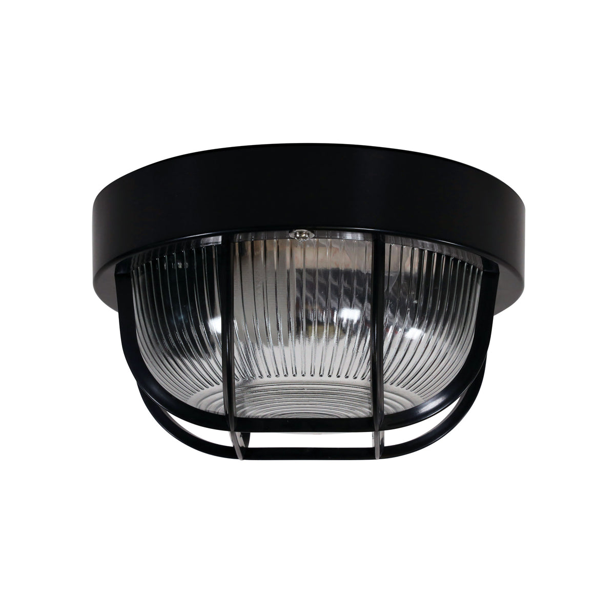 E27 IP54 Outdoor Bunker Acrylic and Glass - Rund Black