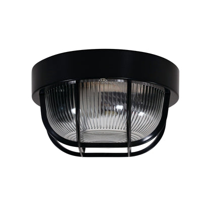 E27 IP54 Outdoor Bunker Acrylic and Glass - Rund Black