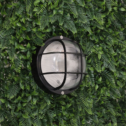 E27 IP54 Outdoor Bunker Acrylic and Glass - Rund Black