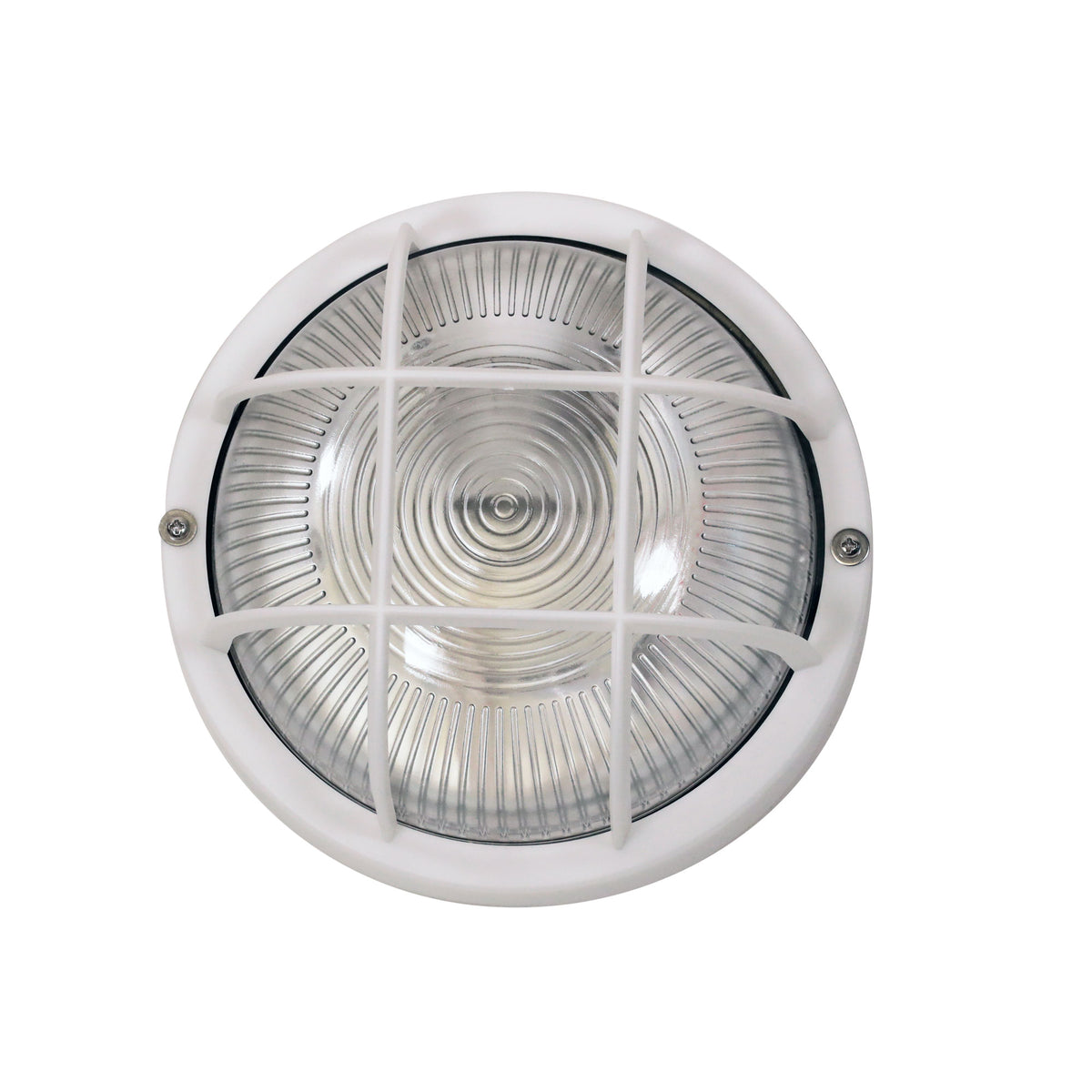 E27 IP54 Outdoor Bunker Acrylic and Glass - Rund White