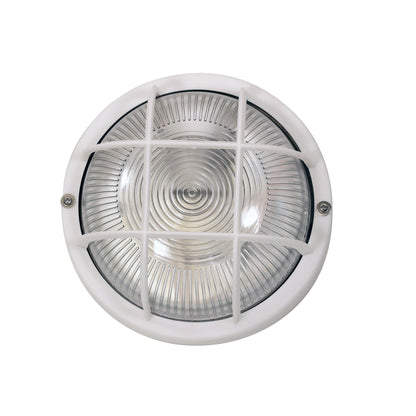 E27 IP54 Outdoor Bunker Acrylic and Glass - Rund White