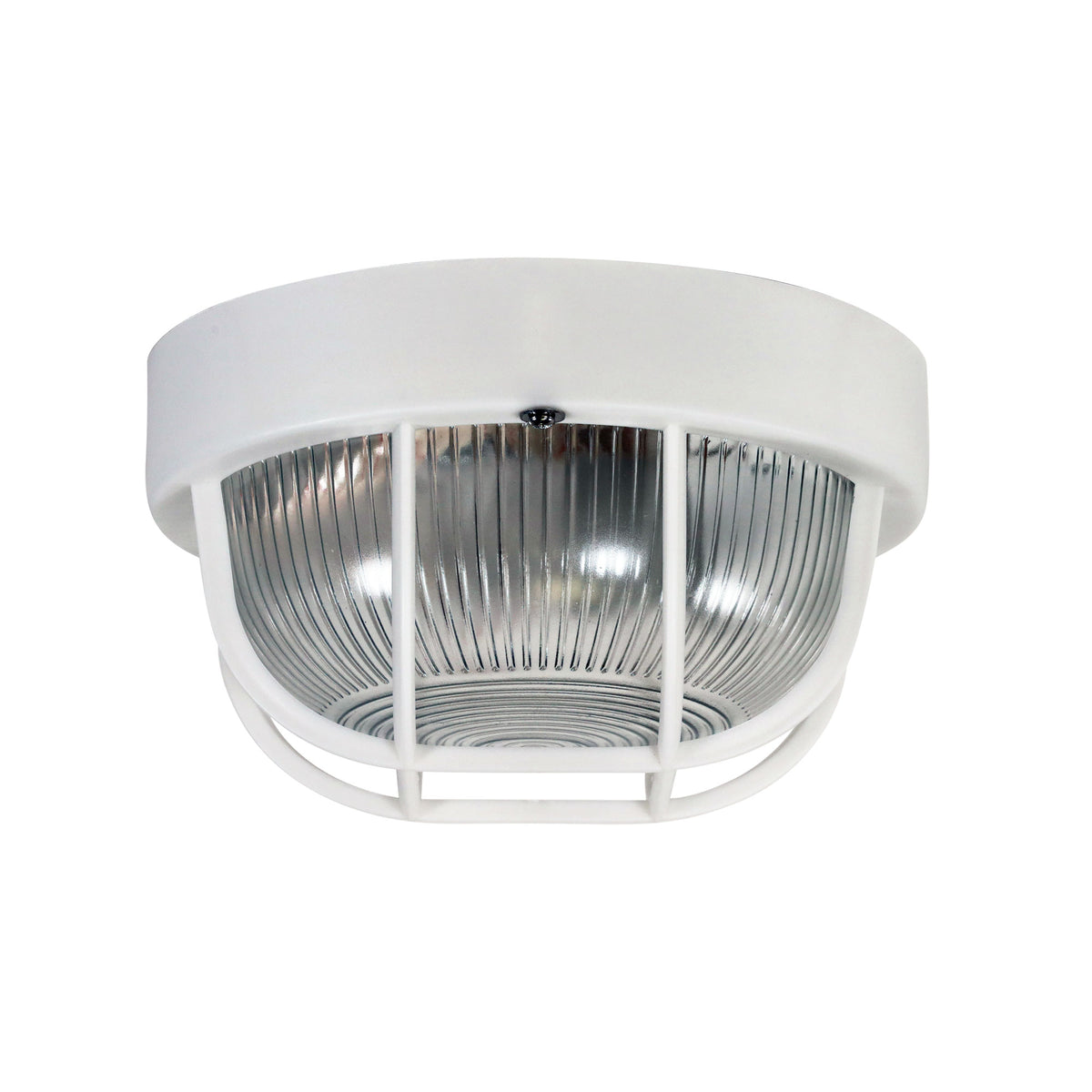 E27 IP54 Outdoor Bunker Acrylic and Glass - Rund White