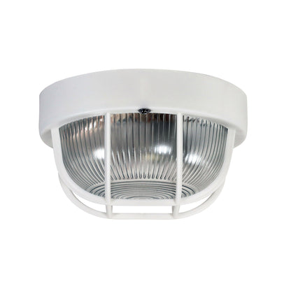 E27 IP54 Outdoor Bunker Acrylic and Glass - Rund White
