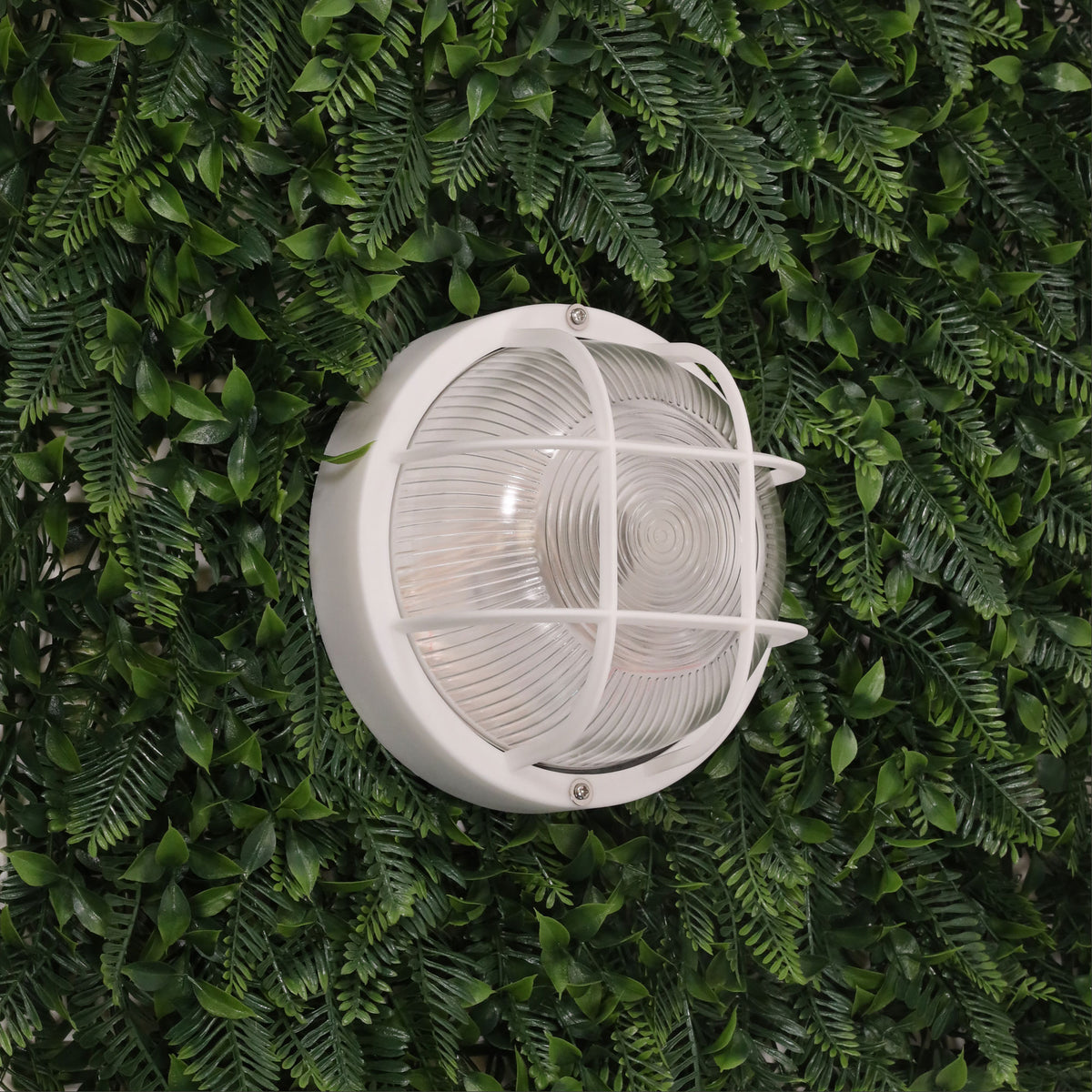 E27 IP54 Outdoor Bunker Acrylic and Glass - Rund White