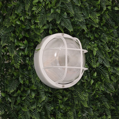 E27 IP54 Outdoor Bunker Acrylic and Glass - Rund White