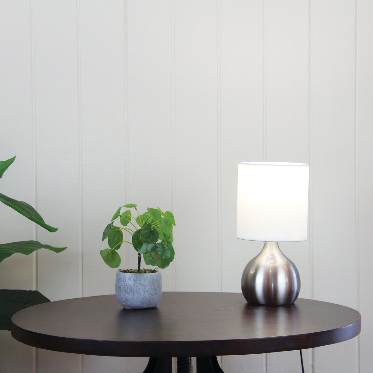 On / Off Touch Lamp Brushed Chrome Finish - Lotti Brushed Chrome