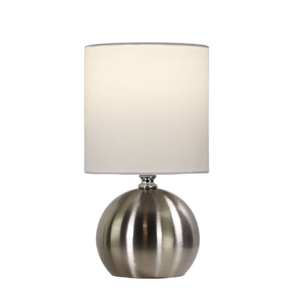 On / Off Touch Lamp Brushed Chrome Finish - Lotti Brushed Chrome