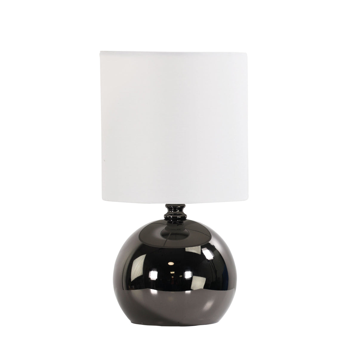 On / Off Touch Lamp in Gunmetal Finish - Lotti Gunmetal