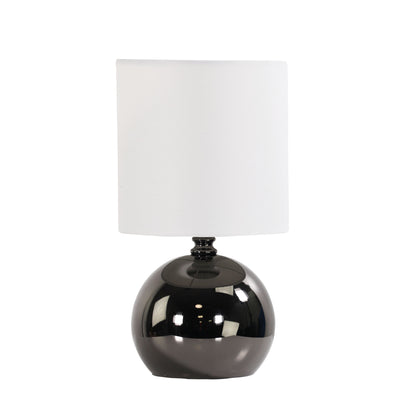 On / Off Touch Lamp in Gunmetal Finish - Lotti Gunmetal