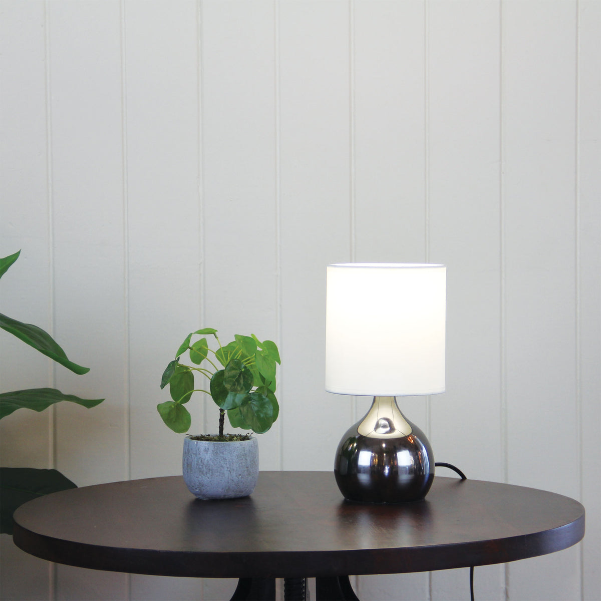 On / Off Touch Lamp in Gunmetal Finish - Lotti Gunmetal