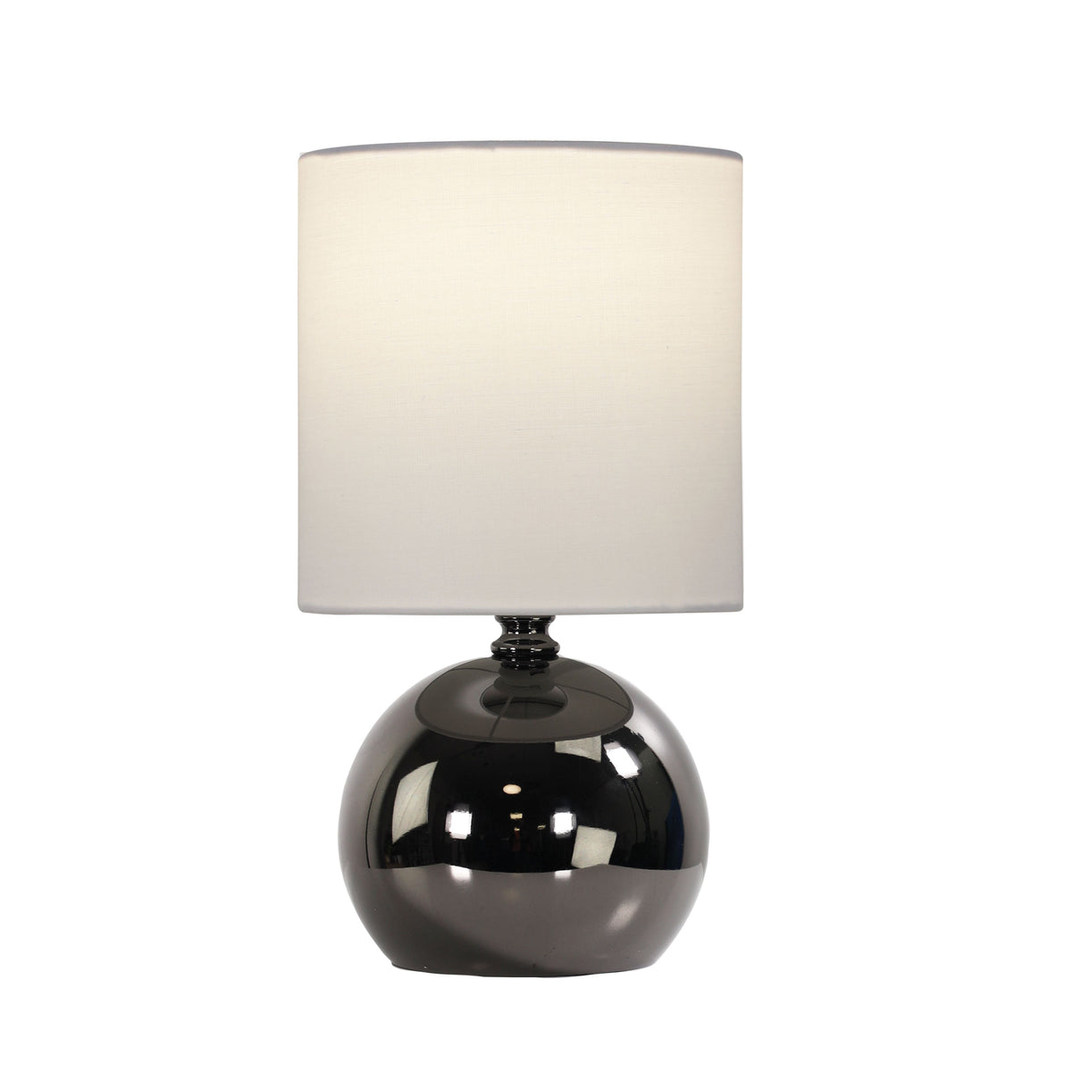 On / Off Touch Lamp in Gunmetal Finish - Lotti Gunmetal