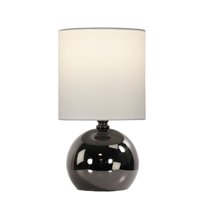 On / Off Touch Lamp in Gunmetal Finish - Lotti Gunmetal