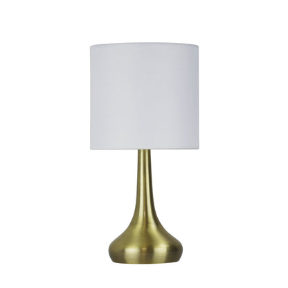 On / Off Touch Lamp in Antique Brass Finish - Lola Antique Brass